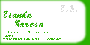 bianka marcsa business card